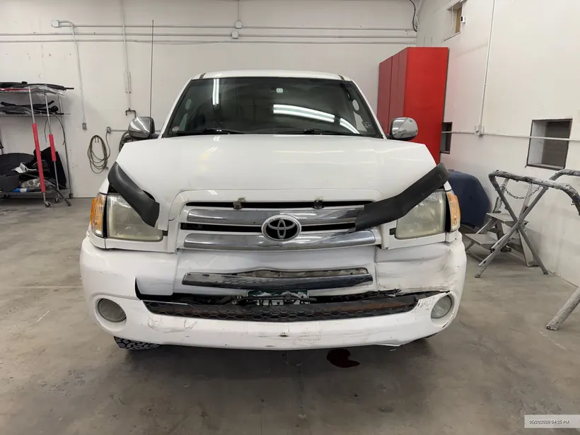 Toyota Tundra before collision repair with front-end damage